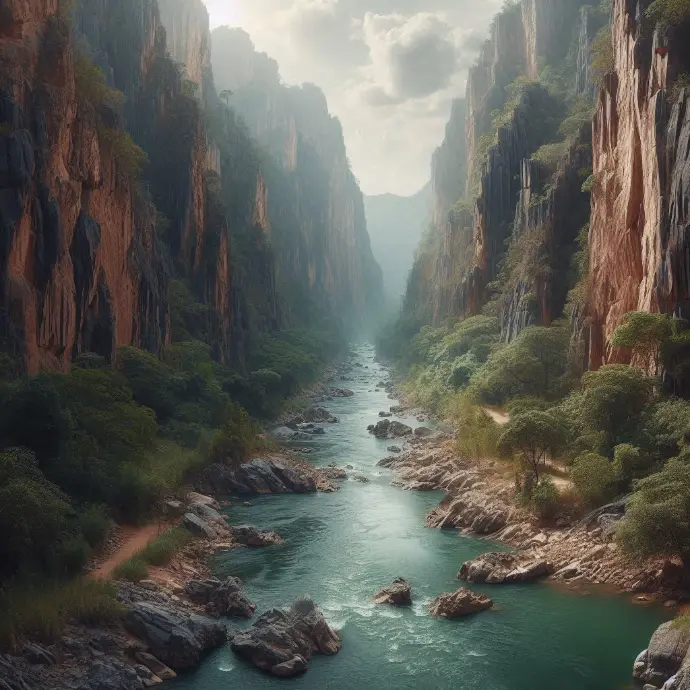 Cover Image generated by AI Exploring Canyons